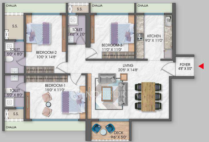 3 BHK Flat In Neelkamal Gokul For Sale  In Navi Mumbai