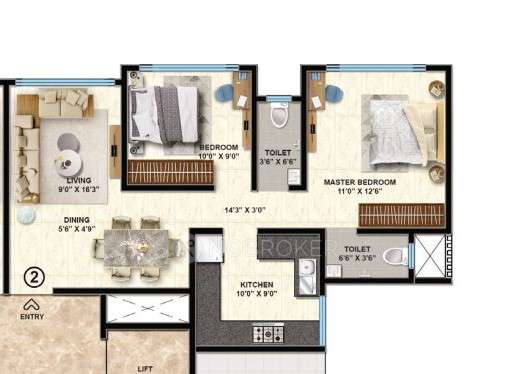 2 BHK Flat In Shantee Flamingo Residency For Sale  In Gokul Angan Marg, Near Surya Gardens, Krishna Twp, Vasai West, Vasai-virar, Tarkhad, Maharashtra 401202