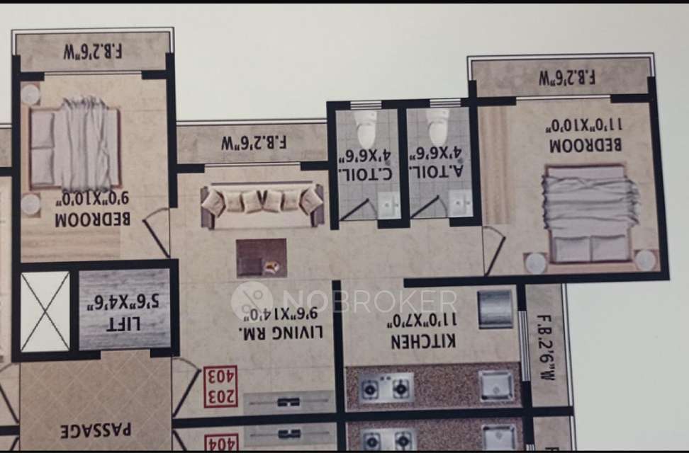 2 BHK Flat In Akashganga Complex  For Sale  In Akashganga Complex B Wing