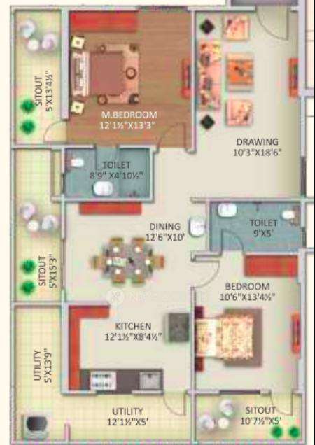 2 BHK Flat In Makuta My Space For Sale  In Bachupally