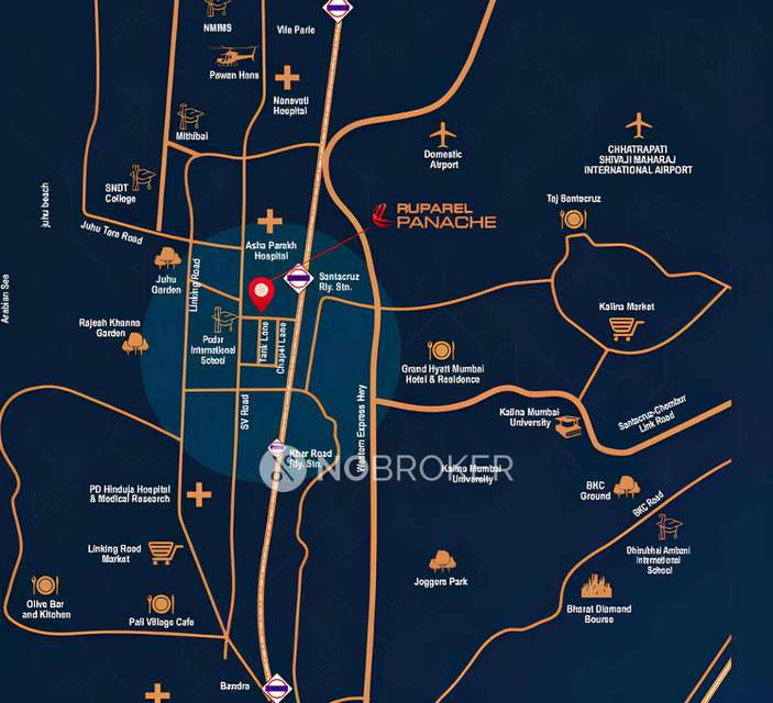 4 BHK Flat In Ruparel Panache For Sale  In Off, Swami Vivekananda Rd, Navin Nagar, Bajaj Wadi, Railway Colony, Santacruz West, Mumbai, Maharashtra 400054, India