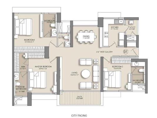 3 BHK Flat In Narang Privado For Sale  In Thane West