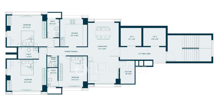 3 BHK Flat In Chaitanya Ganapati Baug For Sale  In Borivali West