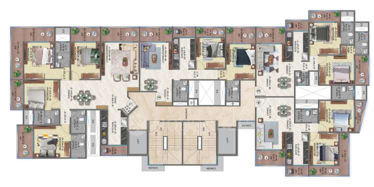 2 BHK Flat In Sunrock Khatushyam Empire For Sale  In Vasai West