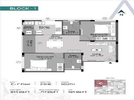 2 BHK Flat In Urbando Altea For Sale  In Velachery