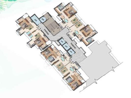 3 BHK Flat In Chandak Greenairy For Sale  In Ganesh Nagar Weh, Borivali &#40;e&#41;, Mumbai ? 400 066, Magathane, Borivali East, Mumbai, Maharashtra 400066, India