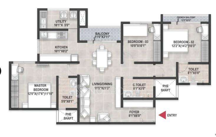 3 BHK Flat In Bren Avaana For Sale  In Kaggalipura