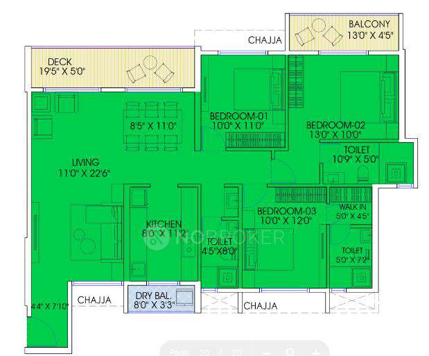 3 BHK Flat In Gami Satyam Palacio For Sale  In Navi Mumbai