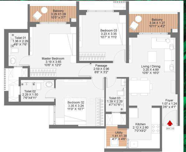 3 BHK Flat In Godrej Evergreen Square For Sale  In Pimpri-chinchwad