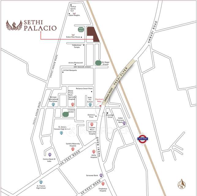 2 BHK Flat In Sethi Palacio For Sale  In Vasai West