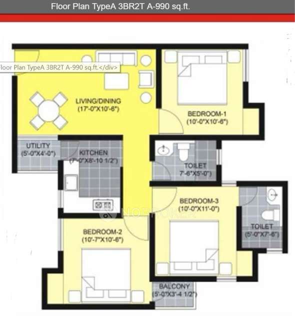 3 BHK Flat In  Unihomes For Sale  In Rattinamangalam