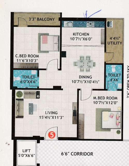 2 BHK Flat In S N Meadows For Sale  In Kistareddypet
