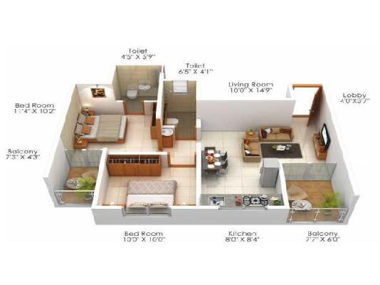 2 BHK Flat In Mdd Global Spaces For Sale  In Charholi Budruk