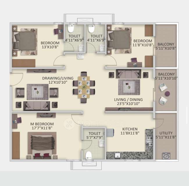 3 BHK Flat In Signature Altius For Sale  In Kollur