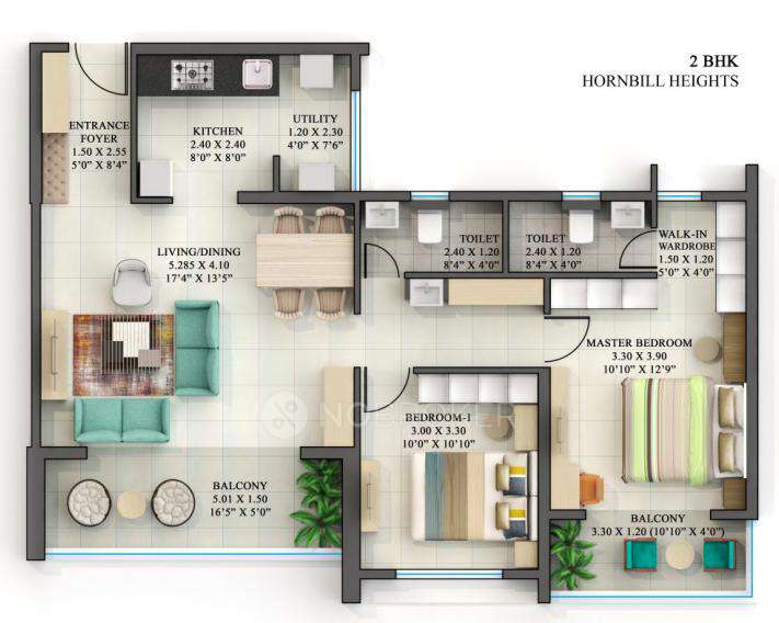 2 BHK Flat In Magarpatta Hornbill Heights At Riverview City For Sale  In Loni Kalbhor