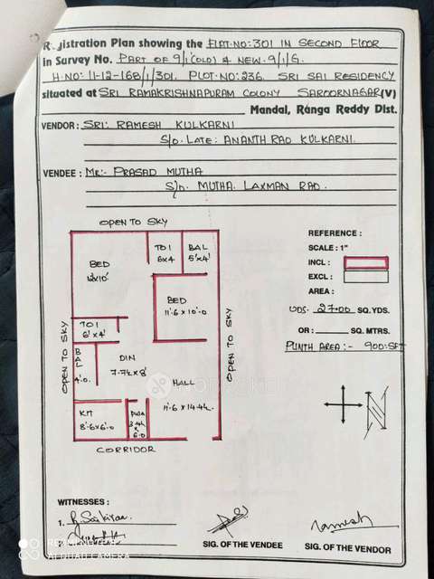 2 BHK Flat In Sri Sai Residency  For Sale  In Kothapet