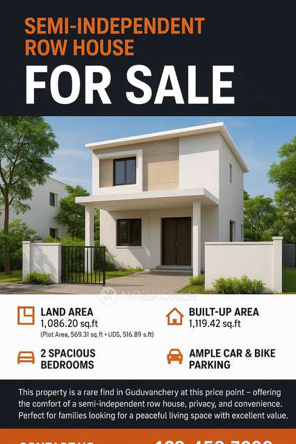 2 BHK House For Sale  In Sai Krishna Villa Guduvanchery, Tamil Nadu India