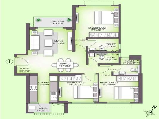 3 BHK Flat In Birla Vanya For Sale  In Kalyan West