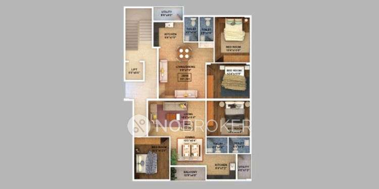 2 BHK Flat In Sreereddy Paivihar For Sale  In  Hbr Layout