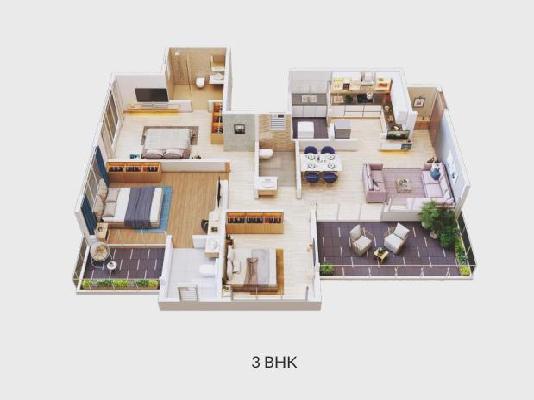 3 BHK Flat In Ravetkar Parkside Residences For Sale  In Erandwane