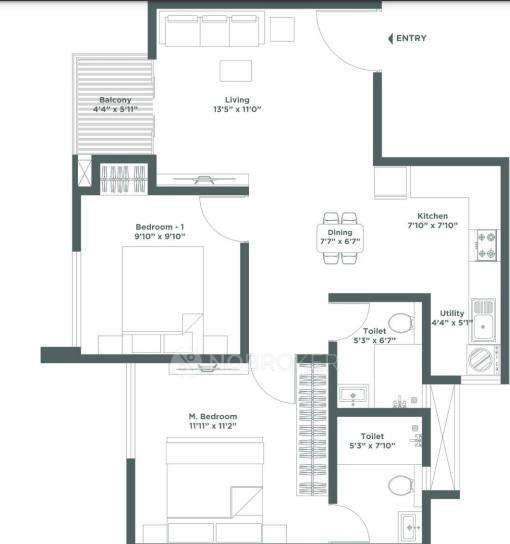 2 BHK Flat In Embassy Verde For Sale  In Devanahalli