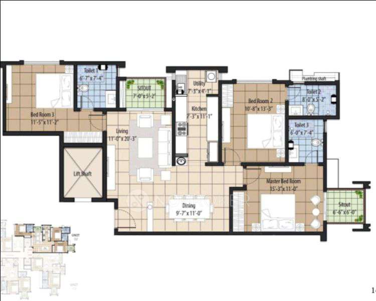 3 BHK Flat In Navami Landmaark For Sale  In Jnanabharathi, Kenchenhalli, Rajarajeshwari Nagar, Bengaluru, Karnataka 560056, India