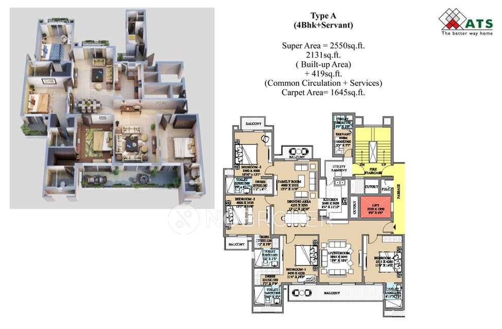 4 BHK Flat In Ats Destinaire For Sale  In Sector 1