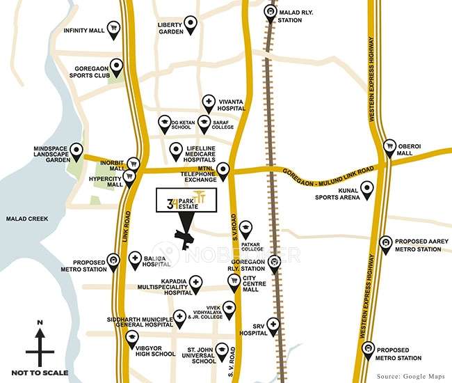 1 BHK Flat In  34 Park Estate For Sale  In Goregaon West