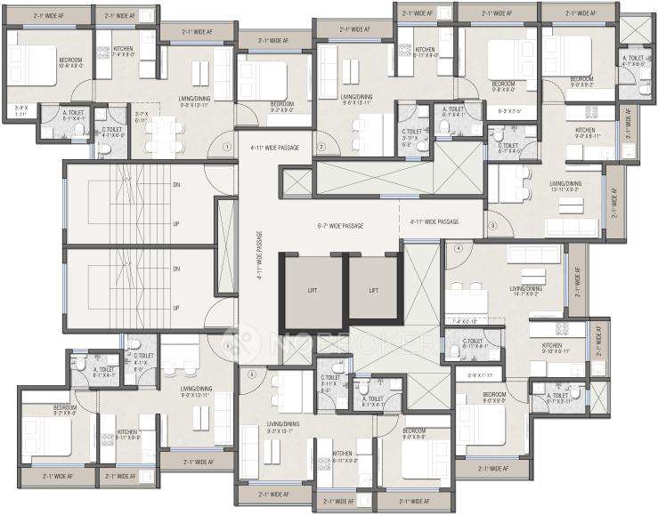 2 BHK Flat In Jsb Nakshatra Nirvana For Sale  In Naigaon East