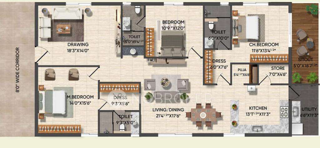 3 BHK Flat In Subishis Polam Luxury Apartments, Kompally For Sale  In Alwal