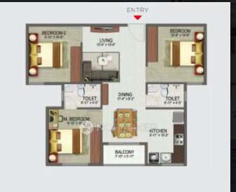 3 BHK Flat In Sowparnika Indradhanush For Sale  In Hoskote