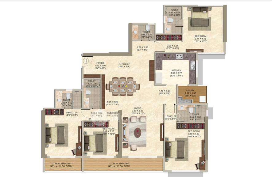 4 BHK Flat In  Adani Linkbay Residences For Sale  In Andheri West