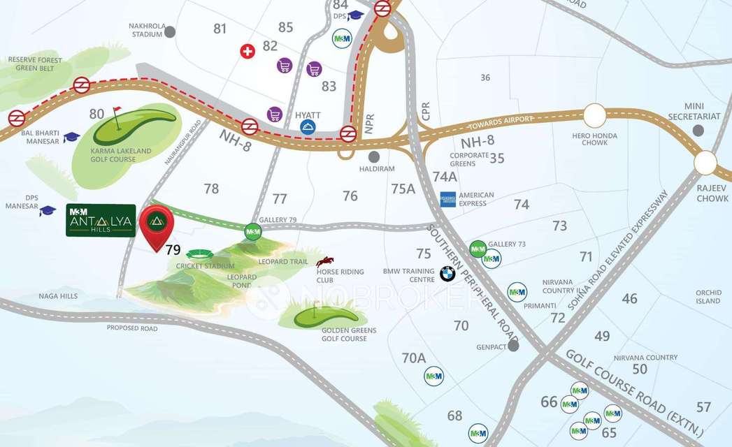 3 BHK Flat In M3m Antalya Hills For Sale  In Sector 79