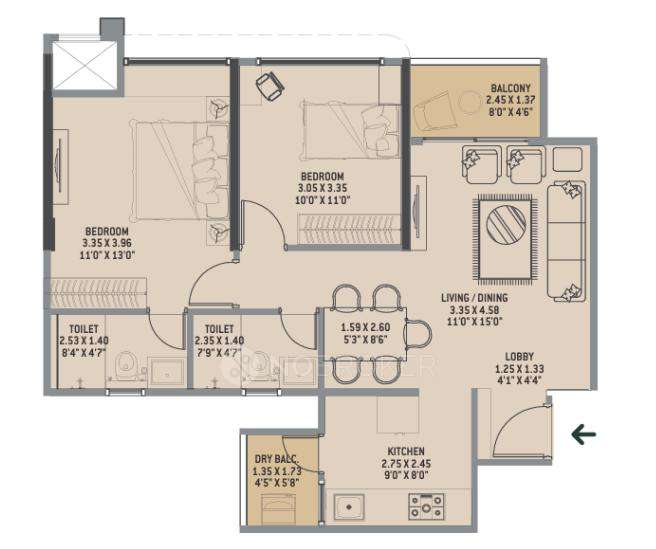 2 BHK Flat In Vtp Cielo For Sale near Bavdhan