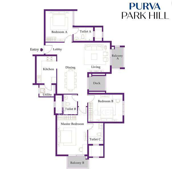 3 BHK Flat In Purva Park Hill For Sale  In Mallasandra