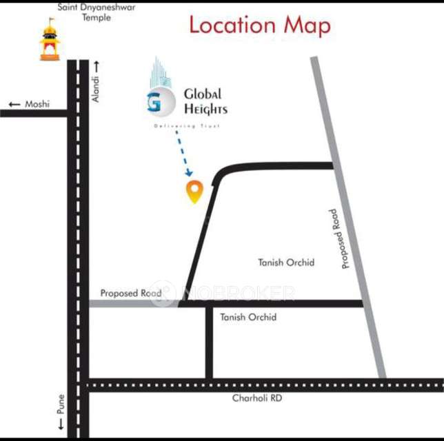 1 BHK Flat In Global Hights  for Rent  In Tanish Orchid Phase Ii, R Building, Charholi Bk.