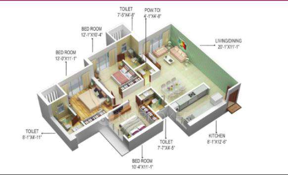 3 BHK Flat In N Rose Northern Hills For Sale  In Dahisar East