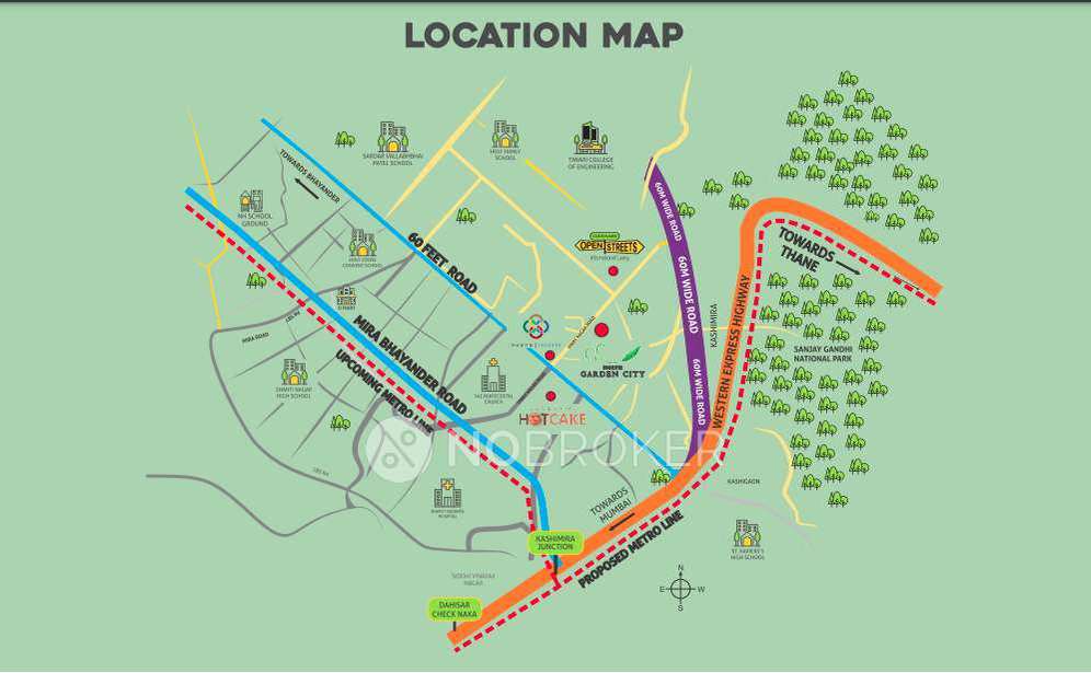 2 BHK Flat In Jp North Garden City For Sale  In Lal Bahadur Shastri Marg, Shanti Vihar, Mira Road East, Shanti Vihar, Mira Road, Mira Bhayandar, Maharashtra 401107, India