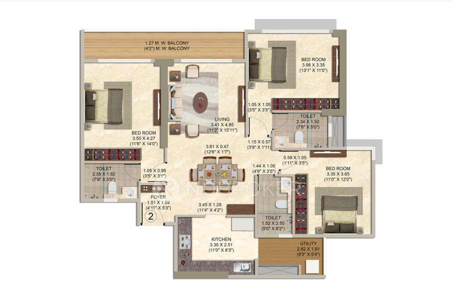 3 BHK Flat In  Adani Linkbay Residences For Sale  In Andheri West