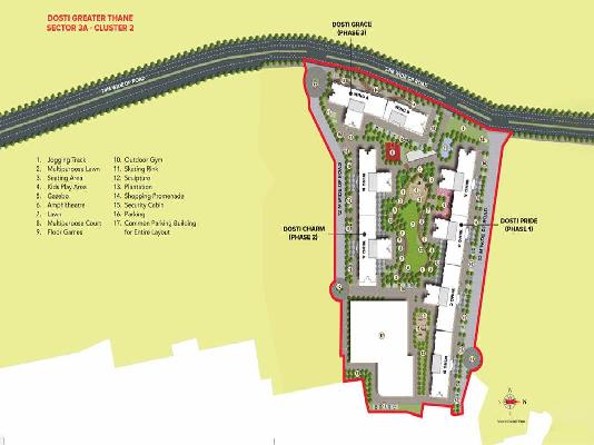 2 BHK Flat In Dosti Greater Thane For Sale  In Thane West