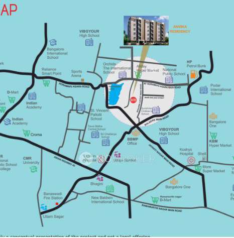 2 BHK Flat In  Signature In Hormav For Sale  In 39, Banjara Layout, Dodda Kempaiah Layout, Kalkere, Bengaluru, Karnataka 560113, India