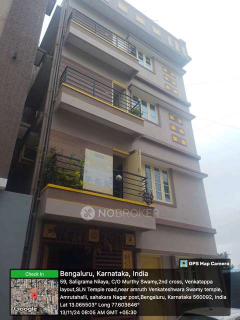 1 RK House for Rent  In Branch Post Office, 59, Amruthahalli Main Rd, Near Amruthahalli, Amrutahalli, Bengaluru, Karnataka 560092, India