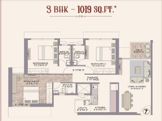 3 BHK Flat In Chandak Treesourus For Sale  In Malad West