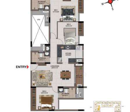 3 BHK Flat In Casa Grande Tudor For Sale  In 986, Casa Grande, Nolambur, Chinna Nolambur, Chennai, Tamil Nadu 600037, India