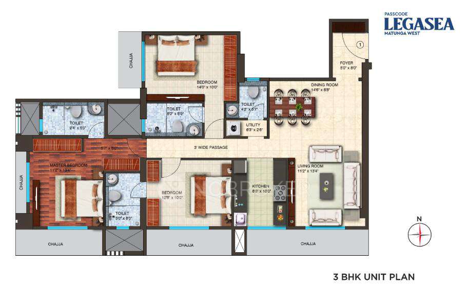3 BHK Flat In Spenta Passcode Legasea For Sale  In Matunga West