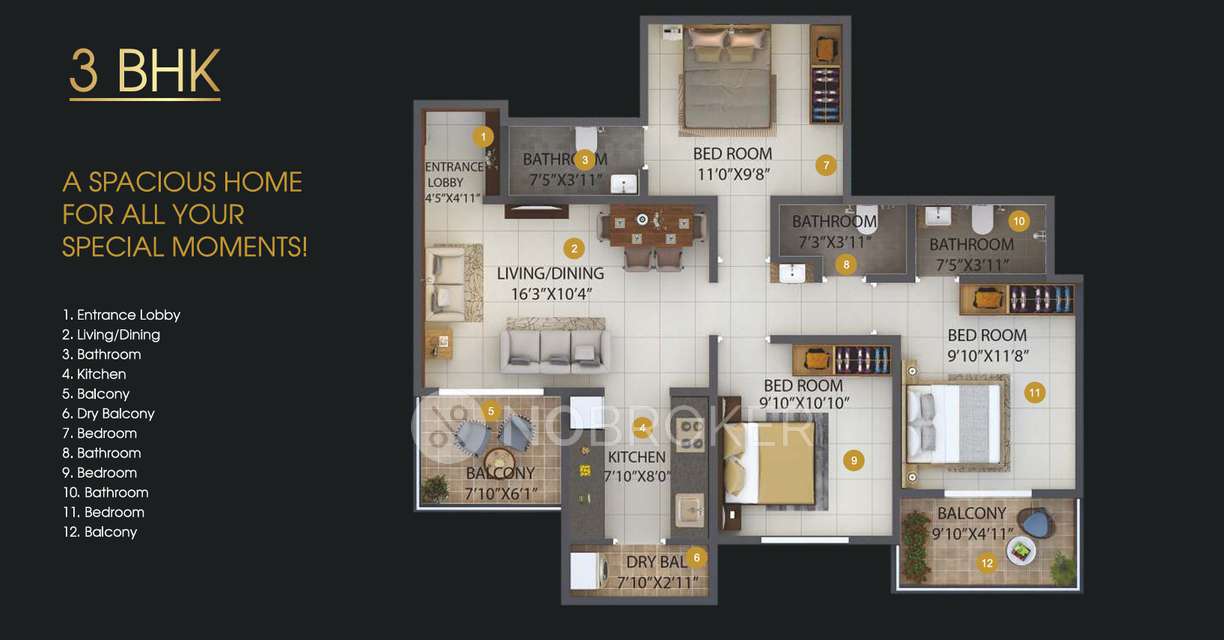 3 BHK Flat In Sonigara Dwaarka World For Sale  In Moshi