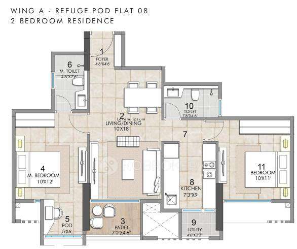 2 BHK Flat In Rustomjee Uptown Urbania  La Vie For Sale  In Thane