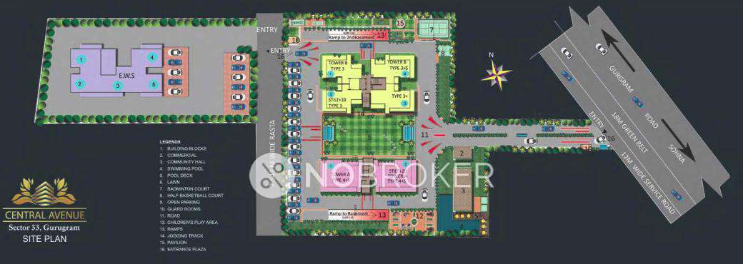 3 BHK Flat In Antriksh Central Avenue For Sale  In Sector 33