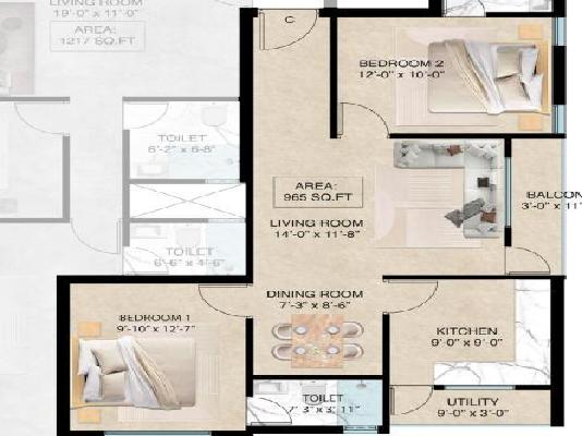 2 BHK Flat In Skyline Harmony For Sale  In T. Nagar