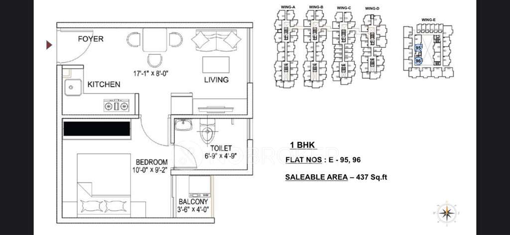 1 BHK Flat In Sowparnika Ashiyana for Rent  In Whitefield